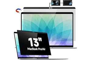 PROTESCREEN Magnétique Filtre de Confidentialité Compatible avec Apple MacBook Pro 13 Pouces (2016-2022, M1,M2)&MacBook Air 13 (2018-2021, M1),Amovible Anti-Espion,Lumière Bleue,Filtre ecran Confidentialité 13.3"