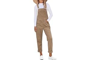 luvamia Cord-Overall für Damen, verstellbare Träger, modischer Latz-Overall mit Tasche, konisches Bein, trendiger 90er Jahre