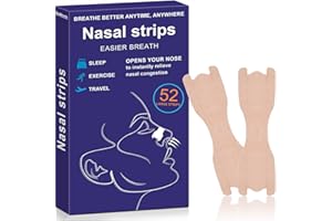 GOWORTH Nasal Strips, Snoring Aids for Men and Women, 52 Pieces Nose Strips Anti Snoring Devices, Helps Reduce Snoring, Instantly Relieves Nasal Congestion & Improves Sleep