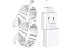FUHAYA iPhone 17 16 Chargeur, 4-Pack [Apple Mfi Certifié ] 20W USB C Chargeur Rapide et 2M Cable Charge Secteur Mural Adaptateur Alimentation pour iPhone 17/17 Pro Max/Air/16/16e/16 15 Plus/16 15 Pro Max/15