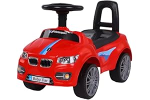 Kadii Rutschauto Kinderfahrzeug mit Stauraum 59 x 26 x 36 cm Geschenk ab 1 Jahr (Rot)