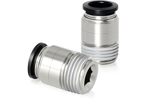 TAILONZ PNEUMATIC Raccords POC10-01 (paquet de 10) pour tubes droits ronds de 10 mm de diamètre extérieur et filetage BSP de 1/8 pouce