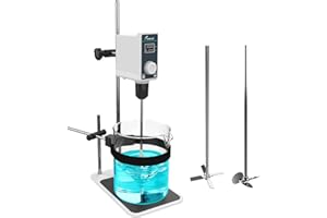 JOANLAB Agitatore digitale da laboratorio Overhead 20 l 20000 mPas miscelatore liquido industriale agitazione agitatore da laboratorio,100-1500 RPM miscelatore da laboratorio regolabile (OS-15S)