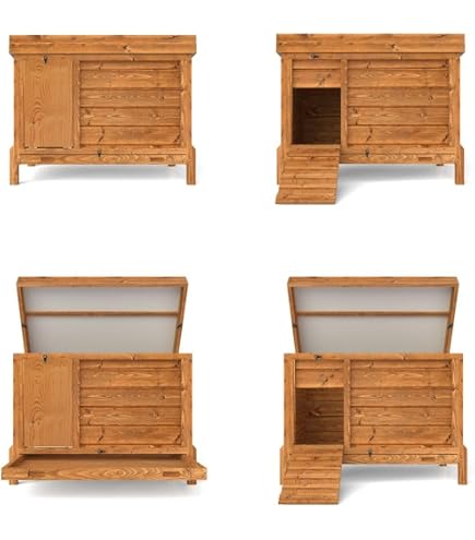 Eggshell CHICKEN COOP WITH SECURE INTERNAL NEST BOX REMOVABLE Cleaning Tray And Hen House Poultry Ark Home Nest Box Coup With Slide Out Cleaning Tray No Shiping To Northern Ireland Islands Scottish Highlands