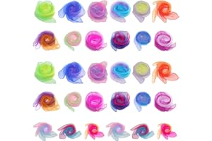 CJBIN 30 pièces Foulard Jonglage, Foulard Enfant Jeux Foulard Sensoriel bébé Foulard Cirque Enfant, pour Le Spectacle des Enfants de la Maternelle 60 x 60cm