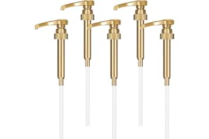 LAOJU Lot de 5 pompes à sirop de café réutilisables, doseur sirop pour bouteilles aromatisantes de café, café à la maison