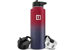 IRON °FLASK Borraccia Termica con Cannuccia - 650/950/1200/1800 ml - Isolata Bottiglia Termica a Prova di Perdite - a Doppia Parete Acciaio Inox Borracce Termiche Senza BPA per Sport Palestra Campeggio