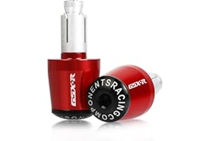 YIEBA GSXR 7/8 '' 22mm Bouchons d'extrémité de Guidon de Moto,Guidon Extrémités Bouchon Curseur Par GSX R GSXR GSX-R 125 300 250 400 600 750 1100 1300 GSXR125 GSXR300(Rouge)