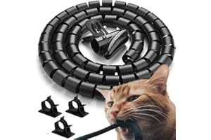 Kapavela Organizer Proteggi Cavi Elettrici da animali 2,5 Metri 22mm - Guaina per Cavi Elettrici, Copri Fili e Proteggi Cavo Animali, Protezione anti morso, Guaina Passacavi Coprifili Elettrici Nero