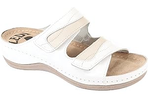 LEDI 412 Anatomic Skórzany Sandały Chodaki Mule Kapcie Pantofle, Damskie