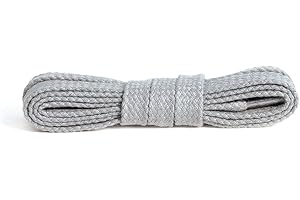 Płaskie Sznurówki Firmy Kaps - Wysokiej Jakości Wytrzymałe Sznurowadła, Wykonane w 100% z Bawełny, Do Obuwia Codziennego, Wyprodukowane w Europie, 1 para, Dostępne w Wielu Kolorach i Długościach