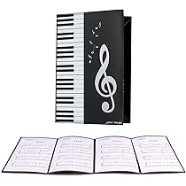 Clip Per Spartiti Musicali Alnicov - Set Di 4 In Plastica Nera, Misura L - Foto 3