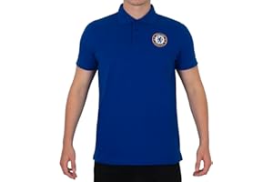 Chelsea Mens Polo Shirt Crest Official Football Gift