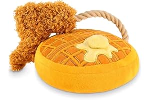 P.L.A.Y. – PET LIFESTYLE & YOU PlayP.L.A.Y. Pet Lifestyle and You - Barking Brunch - PLÜSCH Spielzeug FÜR Hunde - Chicken and Woofles Waffeln, 80 g