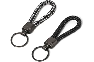 Souvik Portachiavi Uomo in Pelle Intrecciata, Accessorio Solido e Multifunzionale per Auto, Moto e Casa, Perfetto per Tutte le Chiavi