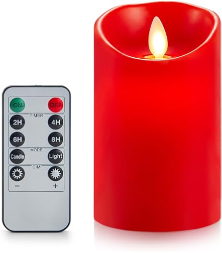 Bougie LED Cire Véritable Ember Candles Signature Blanche – Flamme Ultra-Réaliste Télécommandée Minuterie