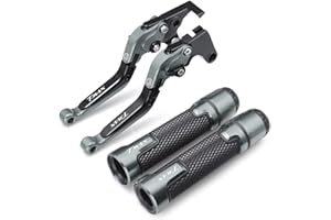 MOTORFISH Adjustalbe Kit de poignées de guidon pliables et extensibles en aluminium pour Yamaha T-MAX 500 530 560 2001-2020 (T-MAX 2001-2007, kits-titane)
