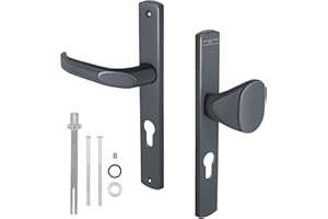KOTARBAU® Poignée de Porte 72 mm - Cylindre Profilé en Aluminium - Longue Poignée Anthracite pour Porte Intérieure