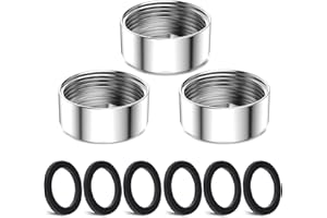 CNYMANY 3 Stk Wasserhahn-Adapter, Weiblich M22mm auf M24mm für Küchenbelüfter, Waschbecken, Gartenschlauch, Wasserfilter, Standardschlauch über Umsteller