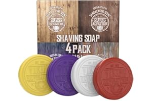 ‎VIKING REVOLUTION Viking Revolution Rasierseife Herren - Rasier Seife zur Verwendung mit Rasierpinsel & Schale für eine Sanfte Nassrasur, Shaving Soap, Rasierseife Set - 4er-Packung, je 70 g