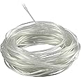 ZoZoMaiy 20M Electrical Wire 2 Core Transparent Pvc Cable Copper Wire 28 Gauge Electric Cable 300v Flat Flex Electrical Wire Outer Diameter 1.6 * 3.2mm For Low-Power Household Electrical Appliances