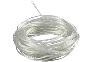 ZoZoMaiy 20M Câble transparent - 2 fils - En PVC - Transparent - 28 AWG - Diamètre extérieur : 1,6 x 3,2 mm - Pour éclairage, lampes, guirlande lumineuse