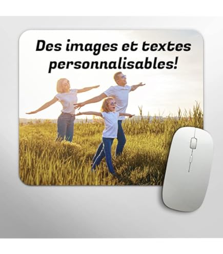 1 Tapis De Souris Rond De 20,3 Cm Avec Base En Caoutchouc