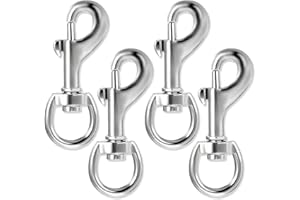 CATOR Carabiner Dog Leash Swivel for Dog Leash, 4 Pieces Alloy Steel Carabiner Keychain Also for Dog Collar, Carabiner with Swivel Head for Webbing