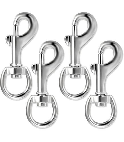 Set Accessori Metallici Arancione Per Guinzagli E Collari DIY – 3 Anelli O E 2 Moschettoni A Forbice Con Testa Girevole, Acciaio Inox, Misure Precise Per Progetti Creativi