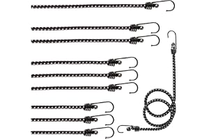 COM-FOUR® 10-delad uppsättning av elastiska remmar med reflekterande remsor