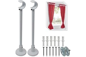 parpyon® 2 Supporti per bastoni Tende in Metallo da 20-22mm, staffe Bastone Tenda - Corrimano ringhiera a muro, Materiale Resistente per Appendi Prodotto Italiano (859B, 20-22MM)