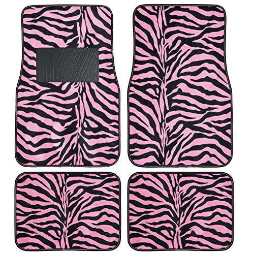 BDK Metallic Rubber Floor Mats - Ultra Heavy Duty, Pink, For Car, SUV & Truck