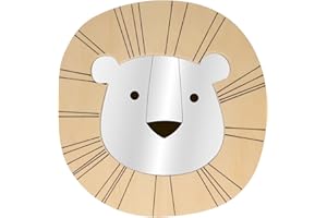 Artemio 14003587 Specchio di Legno con Testa di Leone