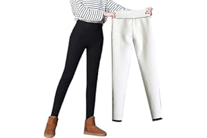 CheChury Leggings Femme Pantalons Chauds Hiver Leggings Doublés de Molleton Femme Polaire Pantalon de Sport Slim Pantalons de Décontractés Polaire Leggings Taille Haute Elastiques Grande Taille