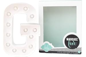 AMERICAN CRAFTS Heidi Swapp Marquee Love Led Letras G, Cartón, Blanco, 21.6x5.6x21.6 cm