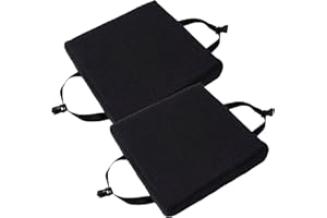 VEAI Juego de 2 Cojín de Asiento Cuadrado con Lazos, 25/28/30/35/40cm Espesor de 5/8 cm,Taburete de Bar Suave Cojines for Sillas Cuadrado,Taburete, jardín, Interior, Exterior(@3,35x35x5cm)