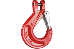 BAUMGART HEBEN UND SICHERN Clevis Hook GK8 WLL 2000 kg 8 mm with H Stamp Lashing Chain Hanging Stop Hook