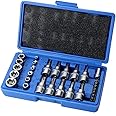 LSHK 29 Pcs Torx Star Bit Socket Set, Metric Hex Bit Sockets Set, 1/4'' 3/8'' 1/2'' Drive for Hand Use with Storage Case