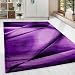 Produktbild HomebyHome Kurzflor Guenstige Teppich modern geometrisch Lienien Schatten Muster Schwarz Lila Pink meliert 5 Groessen Wohnzimmer, Gästezimmer, Flur, Schlafzimmerm, Kueche, Läufer, Größe:80x150 cm