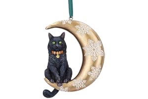 Nemesis Now Lisa Parker księżyc czarny kot wisząca ozdoba dekoracja 9 cm, żywica, wisząca ozdoba Lisa Parker, czarny kot, odlewana w najlepszej żywicy, fachowo ręcznie malowana