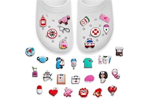 GIDWRIY 30 Stück Schuhanstecker Medizin, Pins Anstecker Krankenschwester, Shoe Charms Schuhschmuck, Nurse Anstecker Schuhe Dekoration, Schuhanhänger, Cartoon-schuh-dekoration für Mädchen und Jungen