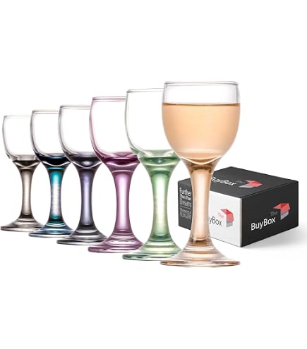 6 Verres à Vin LAV Fame - 395ml, Lavables Lave-Vaisselle, Couleurs Vives
