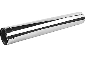 KOLOR Stainless Steel Flue Pipe Chimney Attachment Stove Knee Stove Pipe Exhaust Pipes Rosette Rain Hat Pipe Bend T-Piece Chimney Hood Base Plate (DN 150 mm, Pipe 1000 mm)