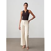 DILVIN Crop Top Kadın D&uuml;ğme Detaylı Kolsuz V Yaka Ribanalı Yazlık Bluz