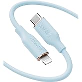 Anker PowerLine III Flow Cable USB C to Lightning, 180 cm, MFi | For iPhone 18 pro Max/17/16/15/14/13/13 Pro Max/12/11 Pro/X/