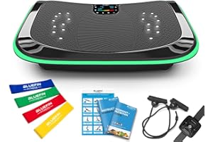 BLUEFIN FITNESS 4D Triple Motor Vibration Plate | Powerful | Magnetic Therapy Massage | Curved Surface | Vibration Oscillation & Micro Vibration | 3 Silent Drive Motors