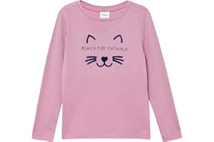 s.Oliver Longsleeve aus Baumwolle mit samtigem Artwork