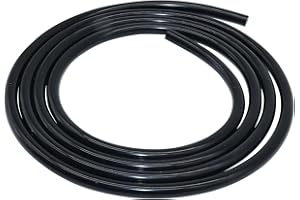LAVMHAB Silikonschlauch 3mm ID x 9mm OD 3mm Wandstärke 3 Meter Länge, flexibler Silikon-Gummischlauch für Wasser und Luft, für die Pumpenförderung (Schwarz)