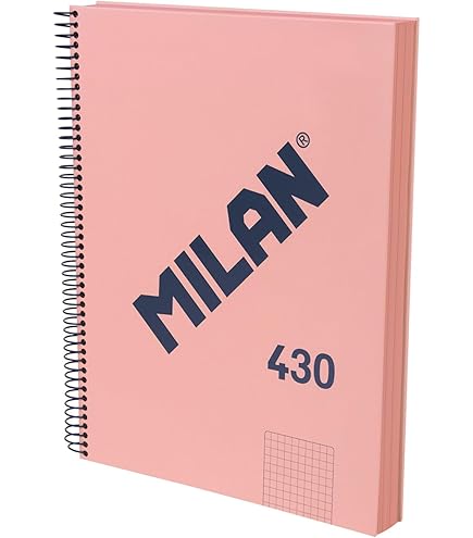 MILAN Notebook A4, Hardcover, Checked Paper (5 x 5 mm), 120 Sheets, 95