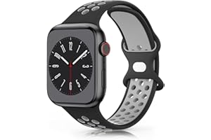 Wanme Pasek do zegarka Apple Watch 49 mm, 45 mm, 44 mm, 42 mm, 41 mm, 40 mm, 38 mm, miękki silikonowy pasek zamienny do iWatch / Apple Watch Series 9 8 7 6 5 4 3 2 1 SE Ultra